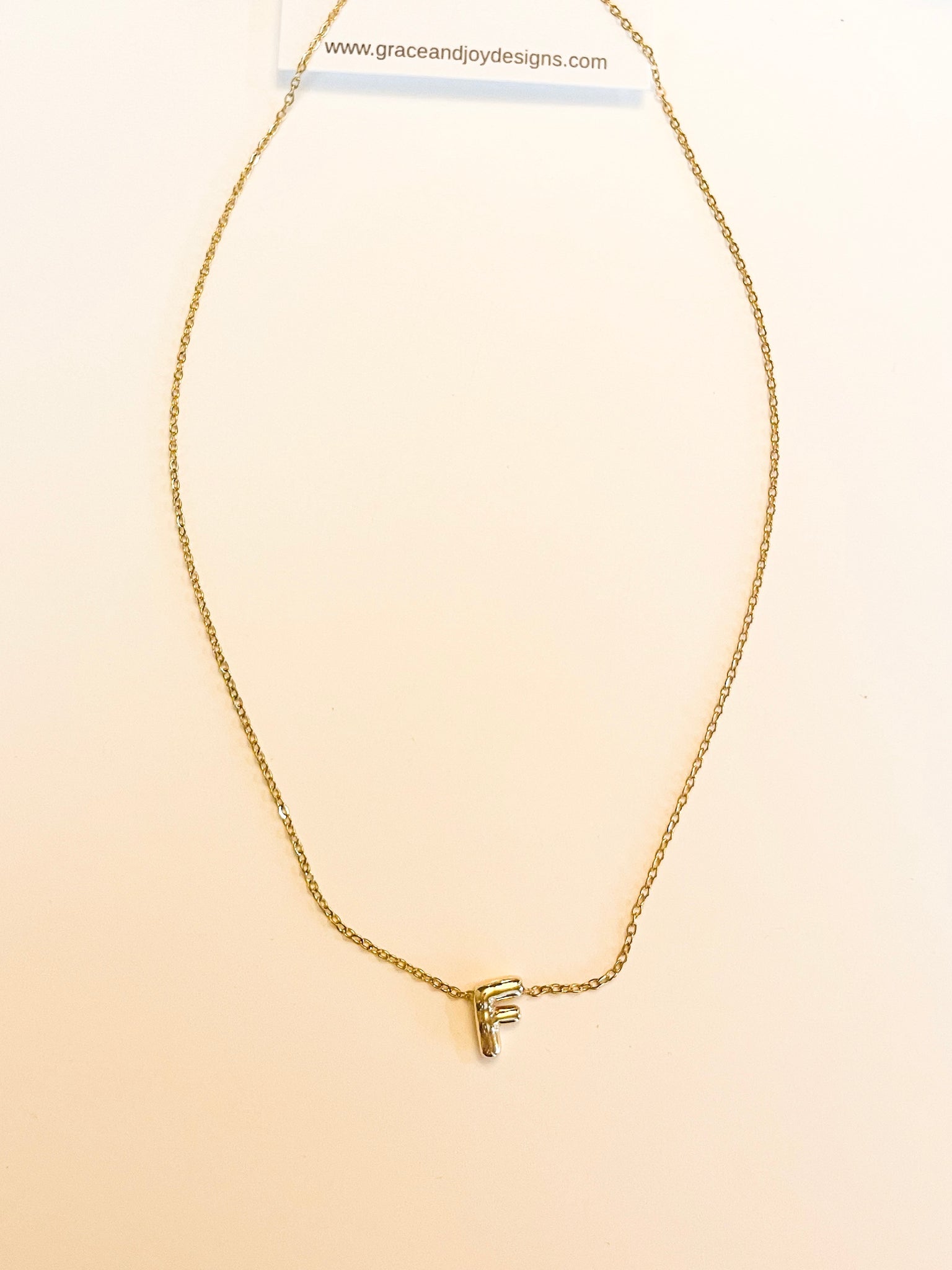 Bubble F Necklace