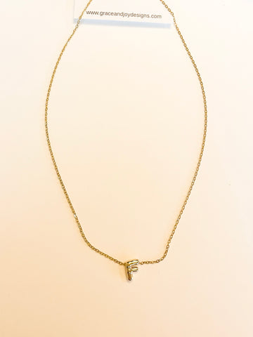 Bubble F Necklace