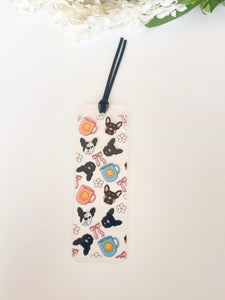 Frenchies & Coffee Acrylic Bookmark