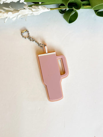 Pink & Nude Pink Acrylic Tumbler Keychain