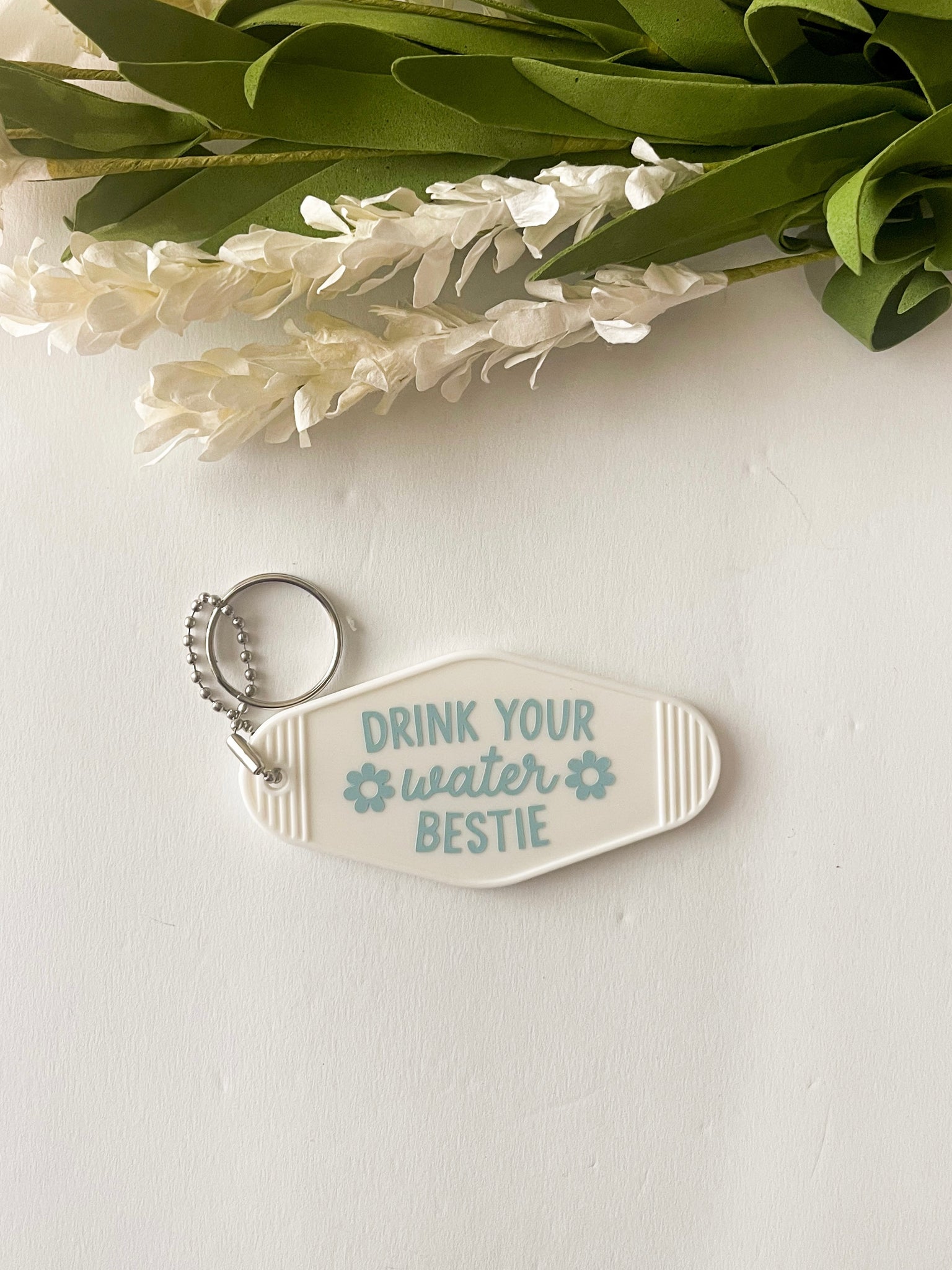 Drink Your Water Acrylic Motel style Keychain