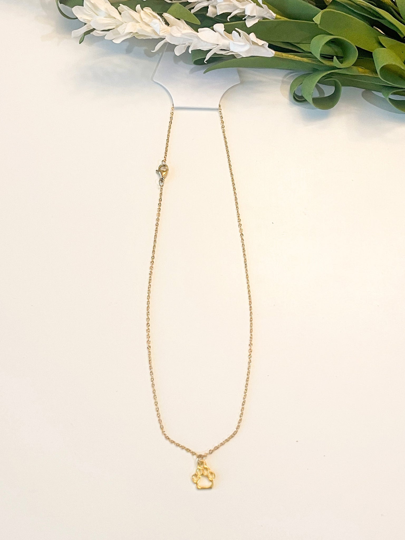 Gold Paw Delicate Chain Necklacet