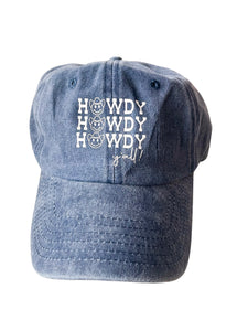 Dark Blue Jean Vintage Style Howdy Y’All Hat