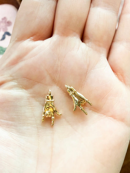 I Love You Hand Charms