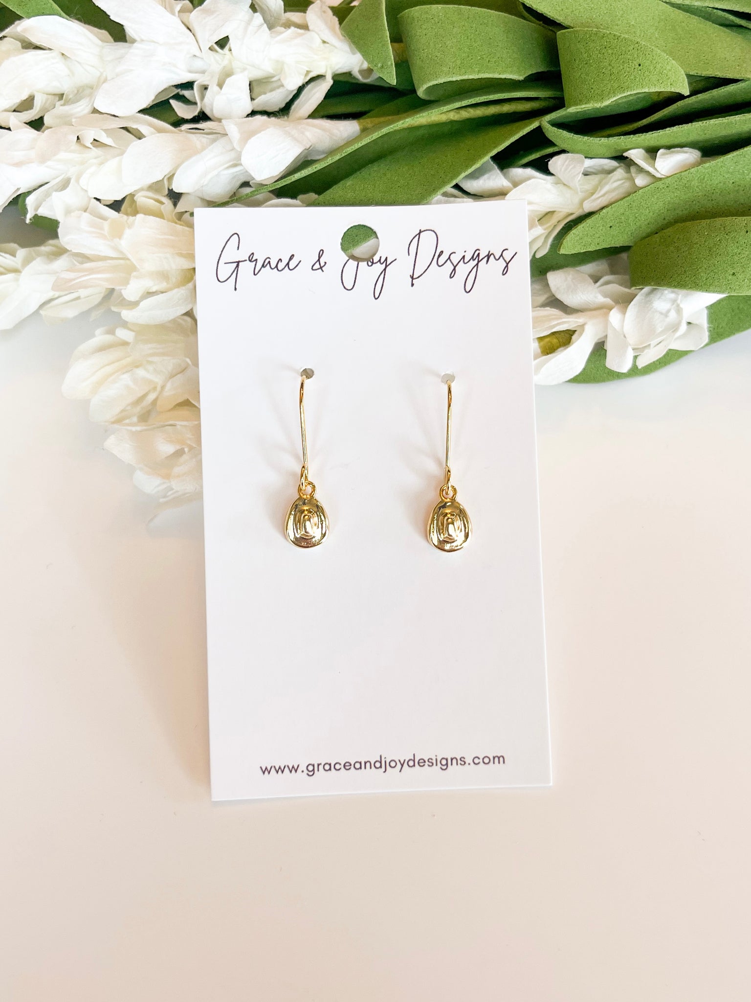 Dainty Gold Cowboy Hat Earrings