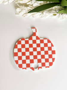 Checkered Pumpkin 40 oz topper