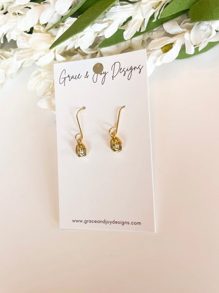 Dainty Gold Cowboy Hat Earrings