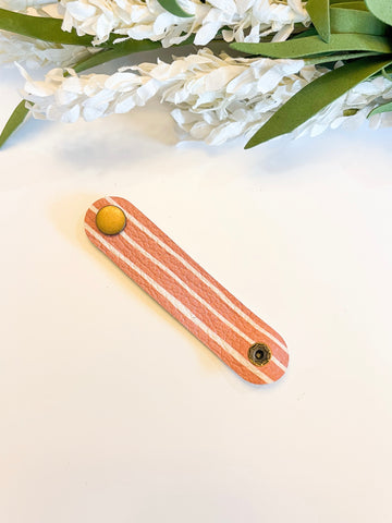 Terracotta striped Cord keeper