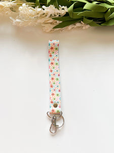 Ditsy Floral Leather Wrist Strap