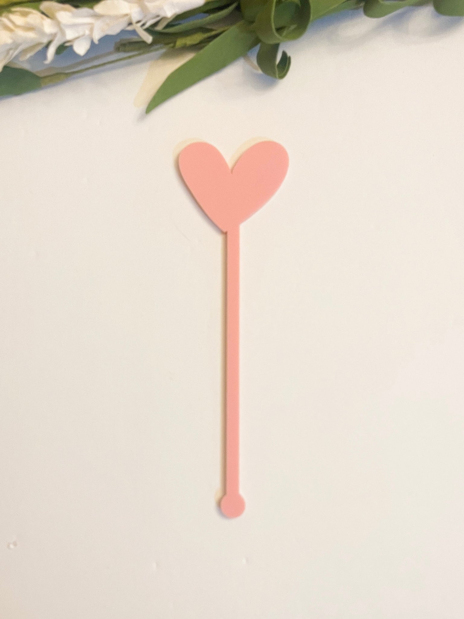 Pink Heart Stir Stick