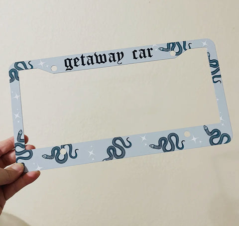 Getaway Car license plate frame