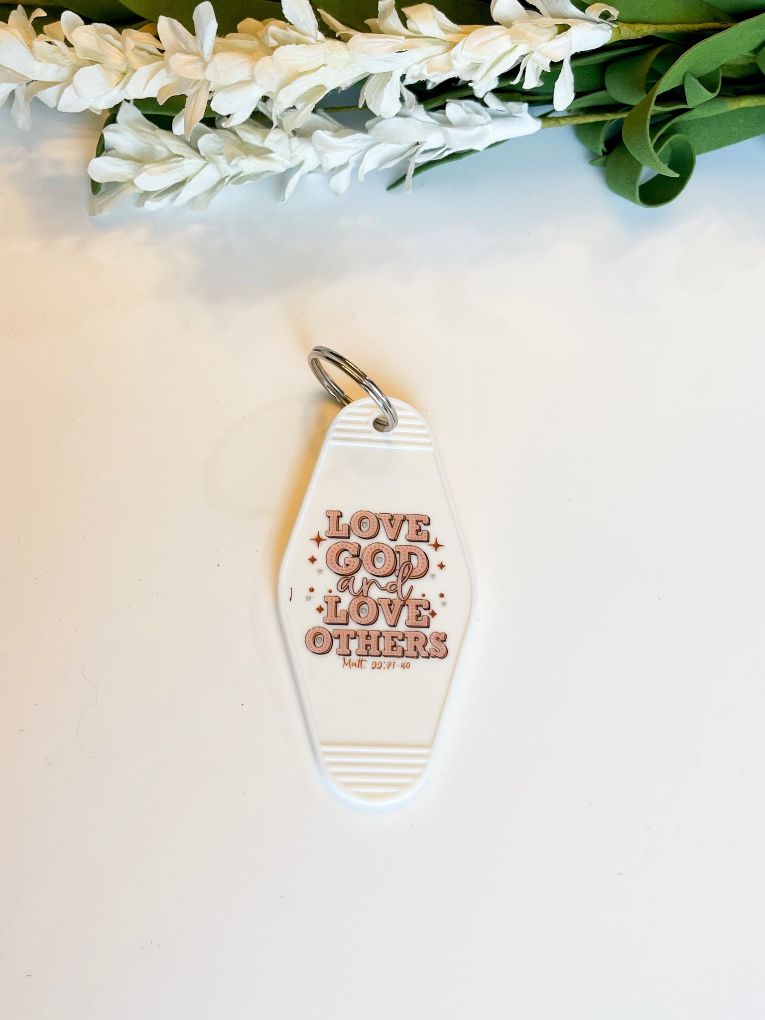 Love God love others Acrylic Motel style Keychain