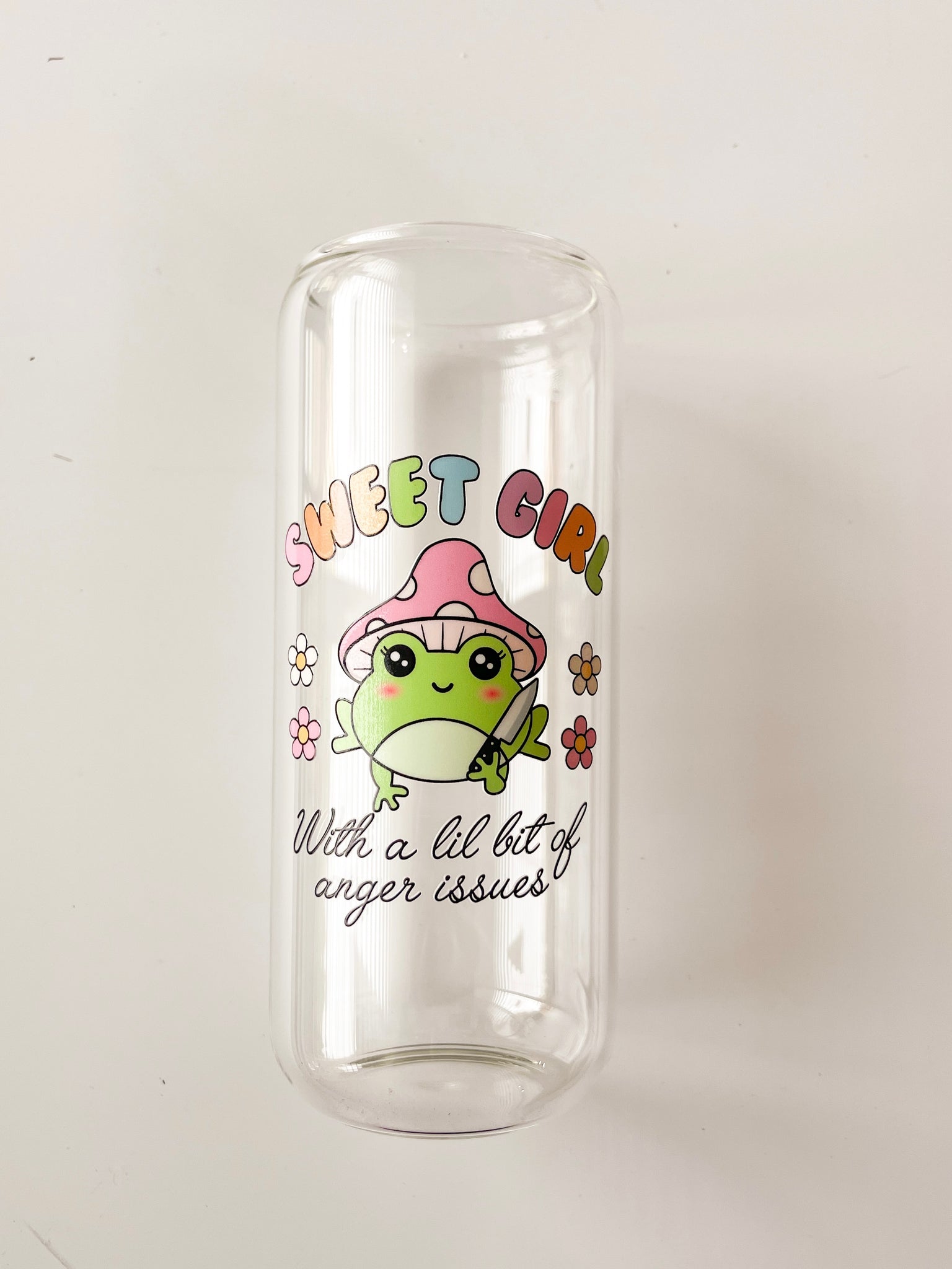 Sweet girl anger issues 20 oz Can Glass