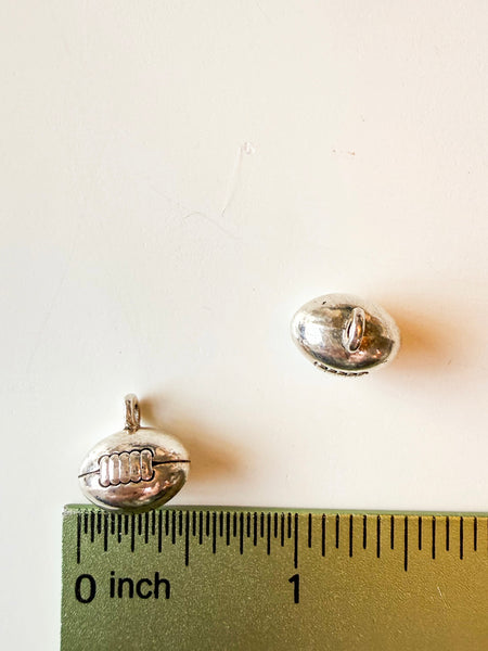 Football Charm - Silver