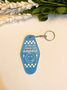 I’m delightful Motel style Keychain