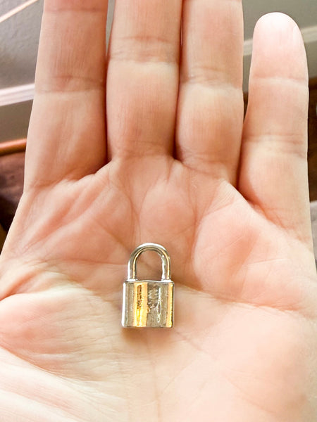 Silver Lock Charm