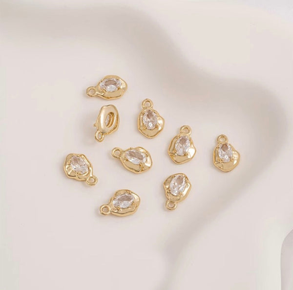 Faux Diamond Drop Charm