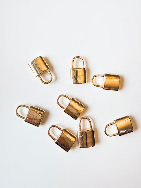 Gold Lock Charm