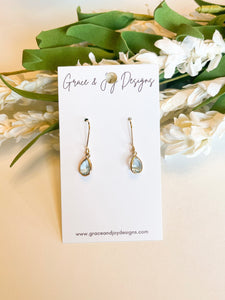 Light blue teardrop Earrings