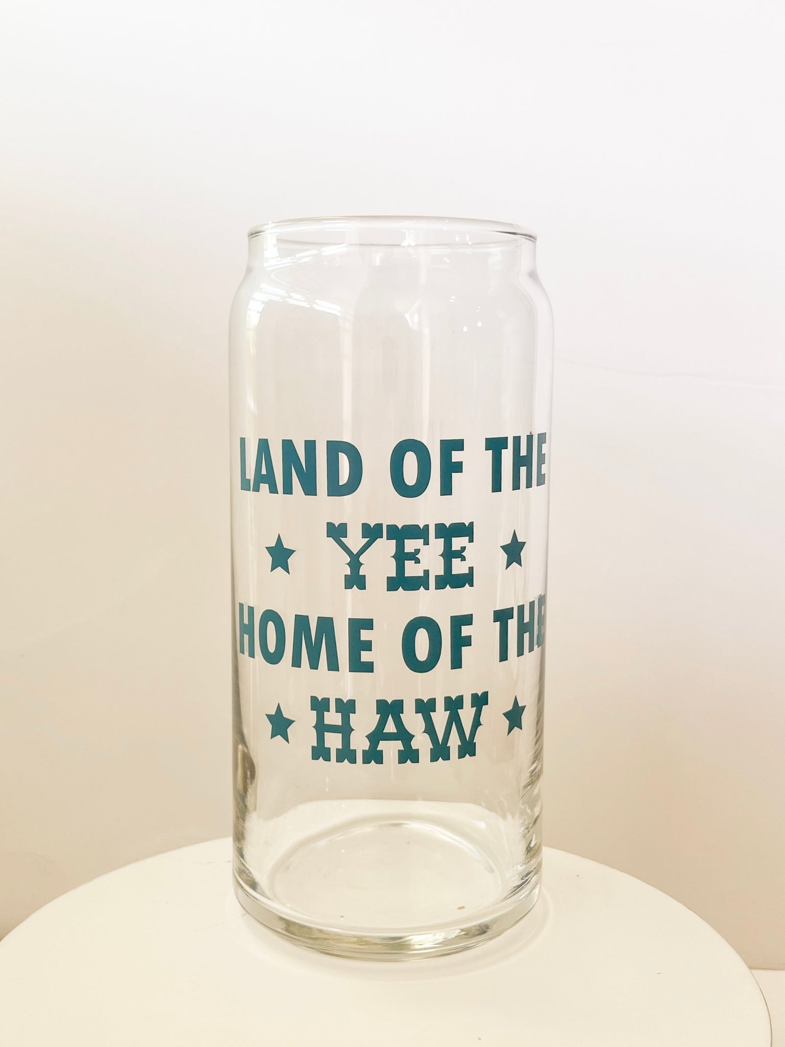 20 oz Land of Yeehaw Can Glass