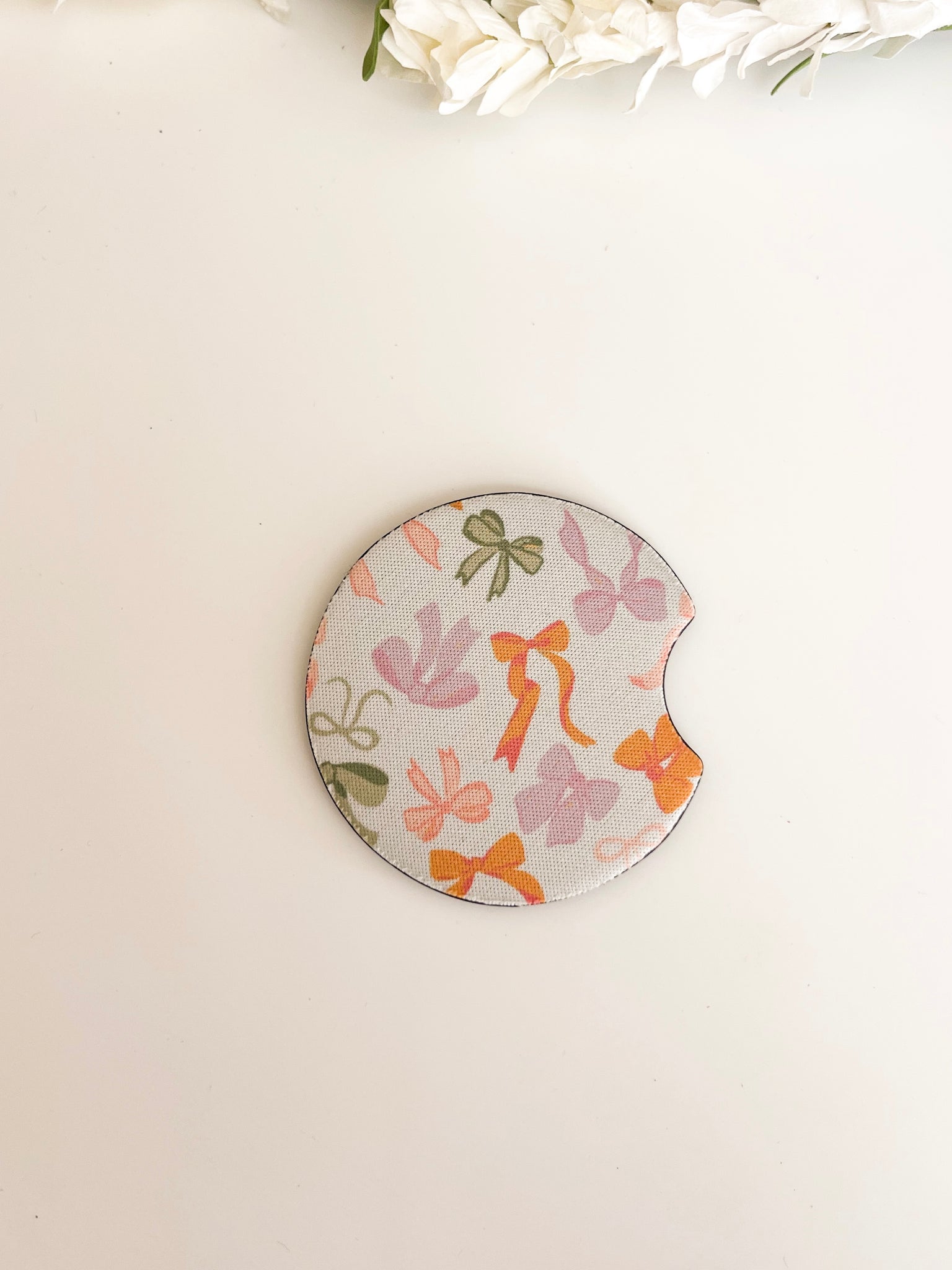 Multicored bows Neoprene Car Coaster