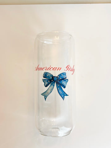 Taller 20 oz Can Glass - American Girly