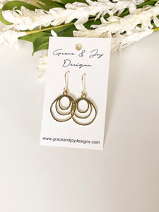 Triple Round Earrings