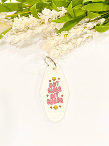 Hot Girls White Acrylic Motel style Keychain