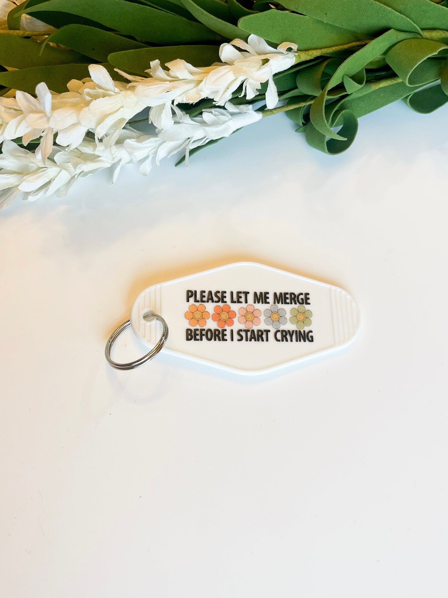 Merge before i cry Acrylic Motel style Keychain