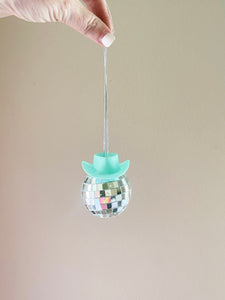 Mint Cowboy Disco Ball Car Charm