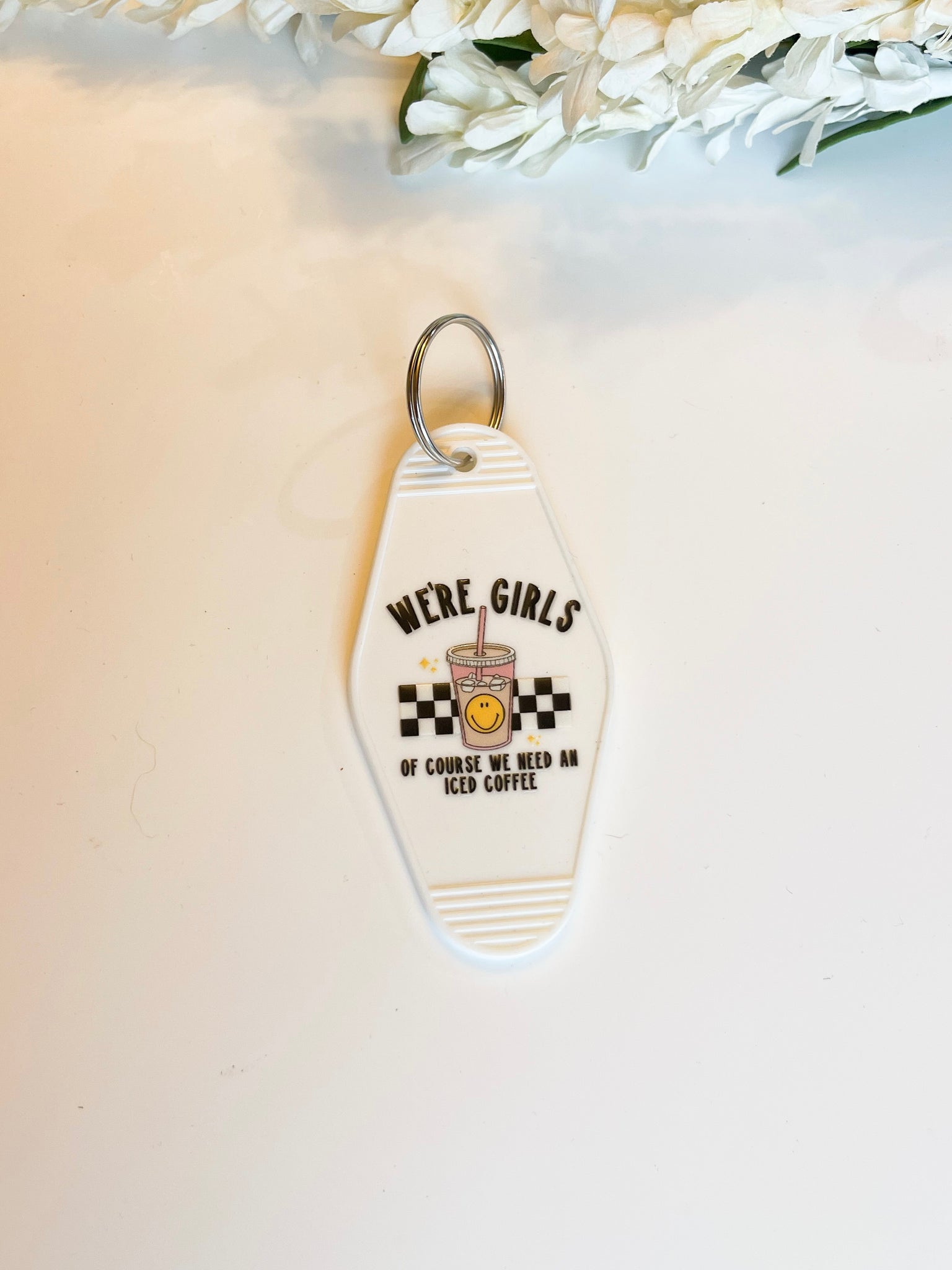 We’re girls Acrylic Motel style Keychain