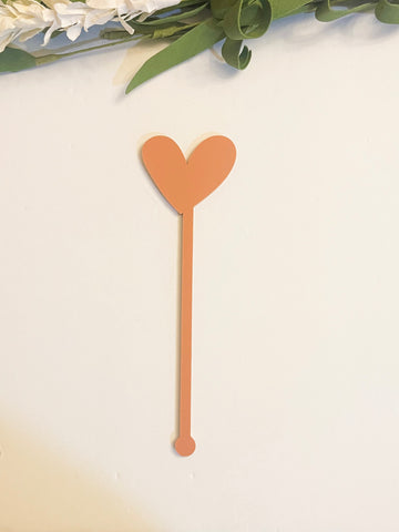 Terra Cotta Heart Stir Stick