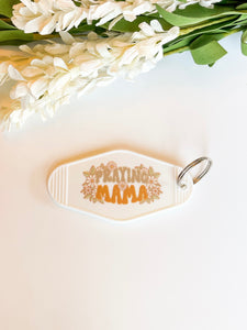 Praying Mama White Acrylic Motel style Keychain