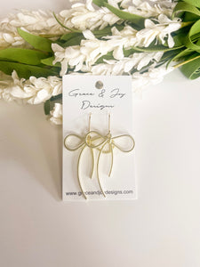 Gold Bow Earrings