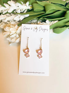 Pink Cat Earrings