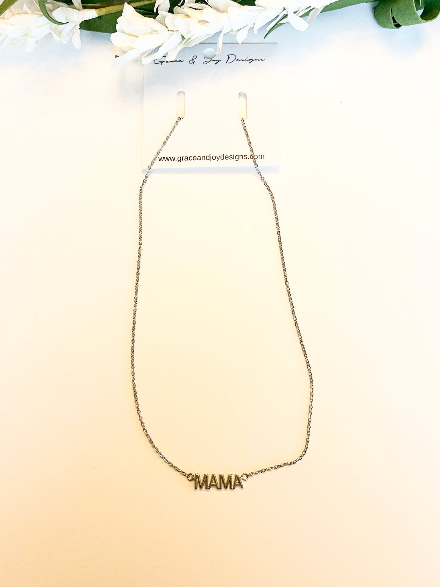 Silver Mama Necklace