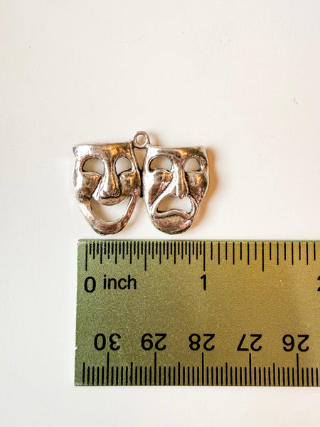 Silver Drama Mask Charm