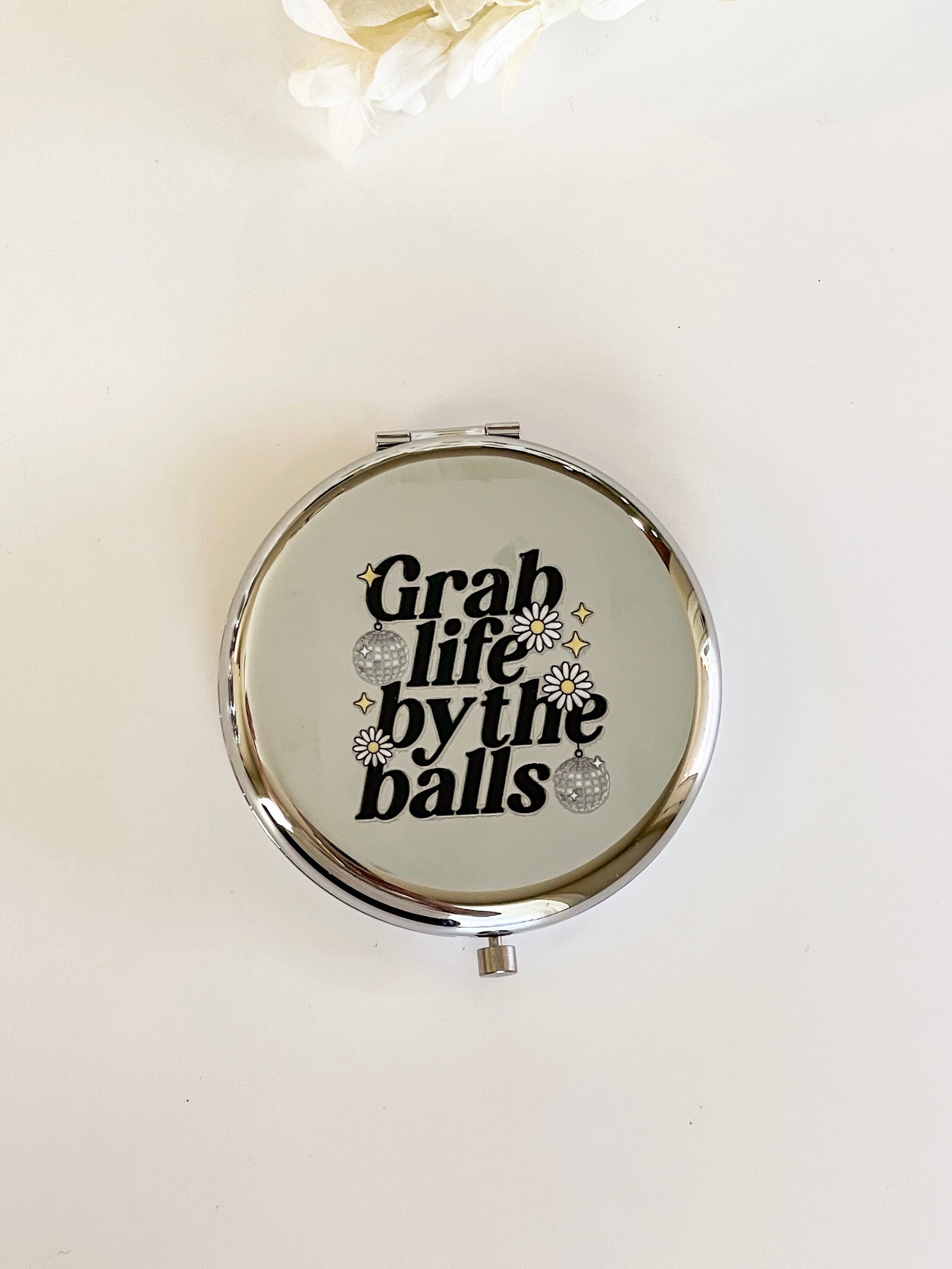 Grab life disco balls Compact mirror