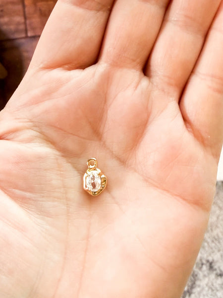 Faux Diamond Drop Charm