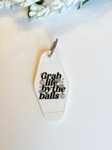 grab life disco balls Acrylic Motel style Keychain