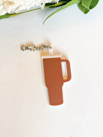 (Slightly Smaller) Terracotta Acrylic Tumbler Keychain