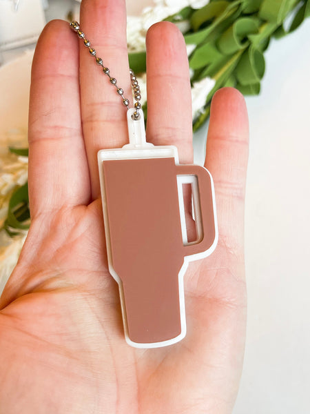 (Slightly Smaller) Terracotta Acrylic Tumbler Keychain