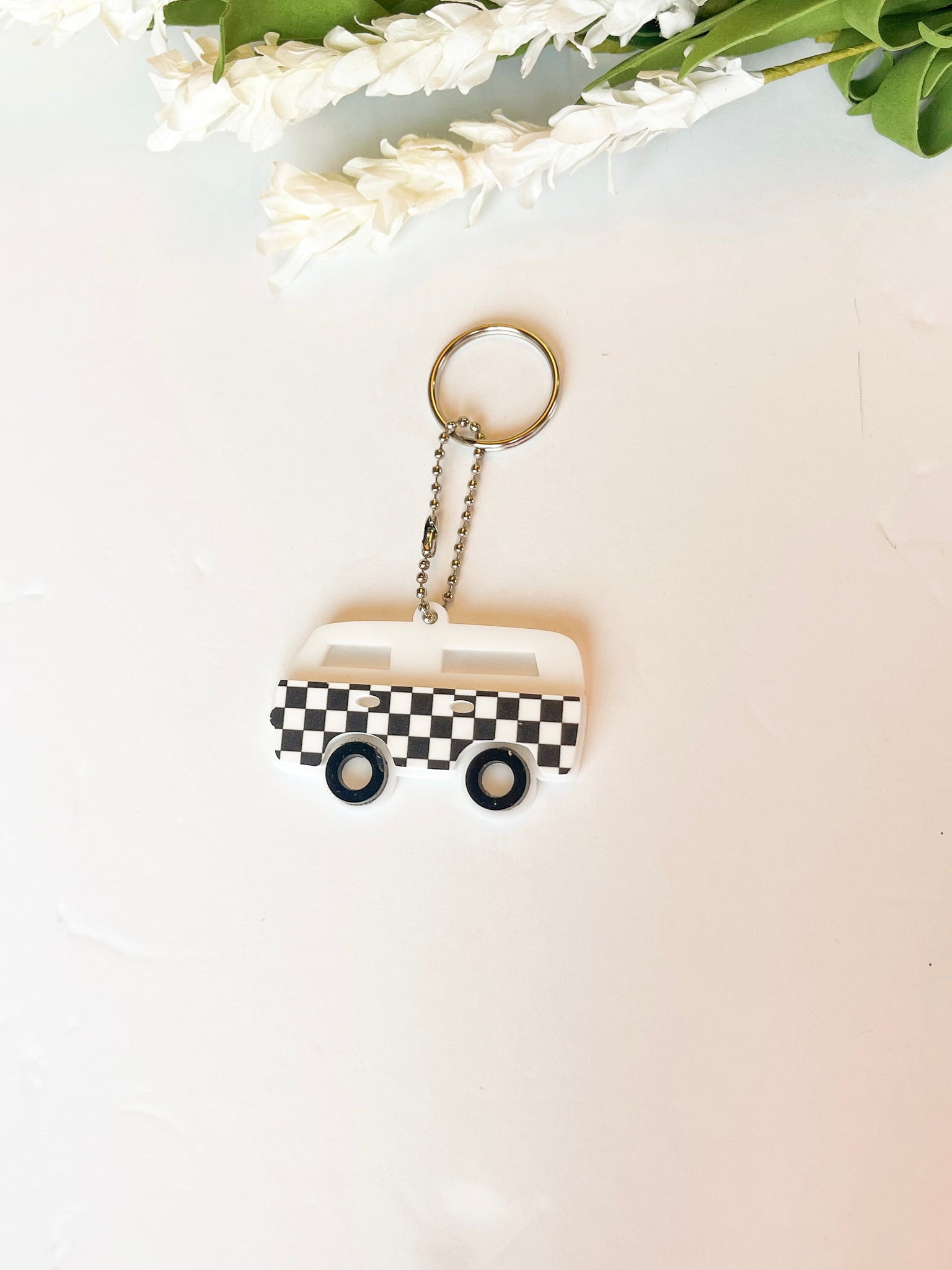 Checkered retro Van acrylic keychain