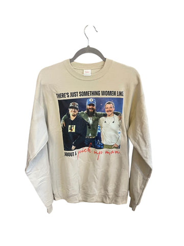 Medium Beige Pick Up Man Crewneck