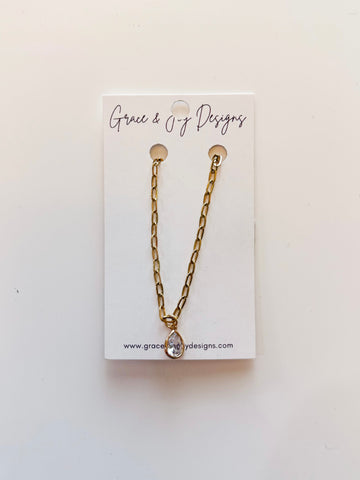 Teardrop Paperchain necklace