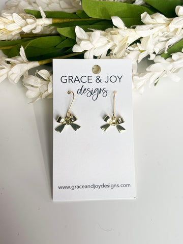 Gold Bow Earrings