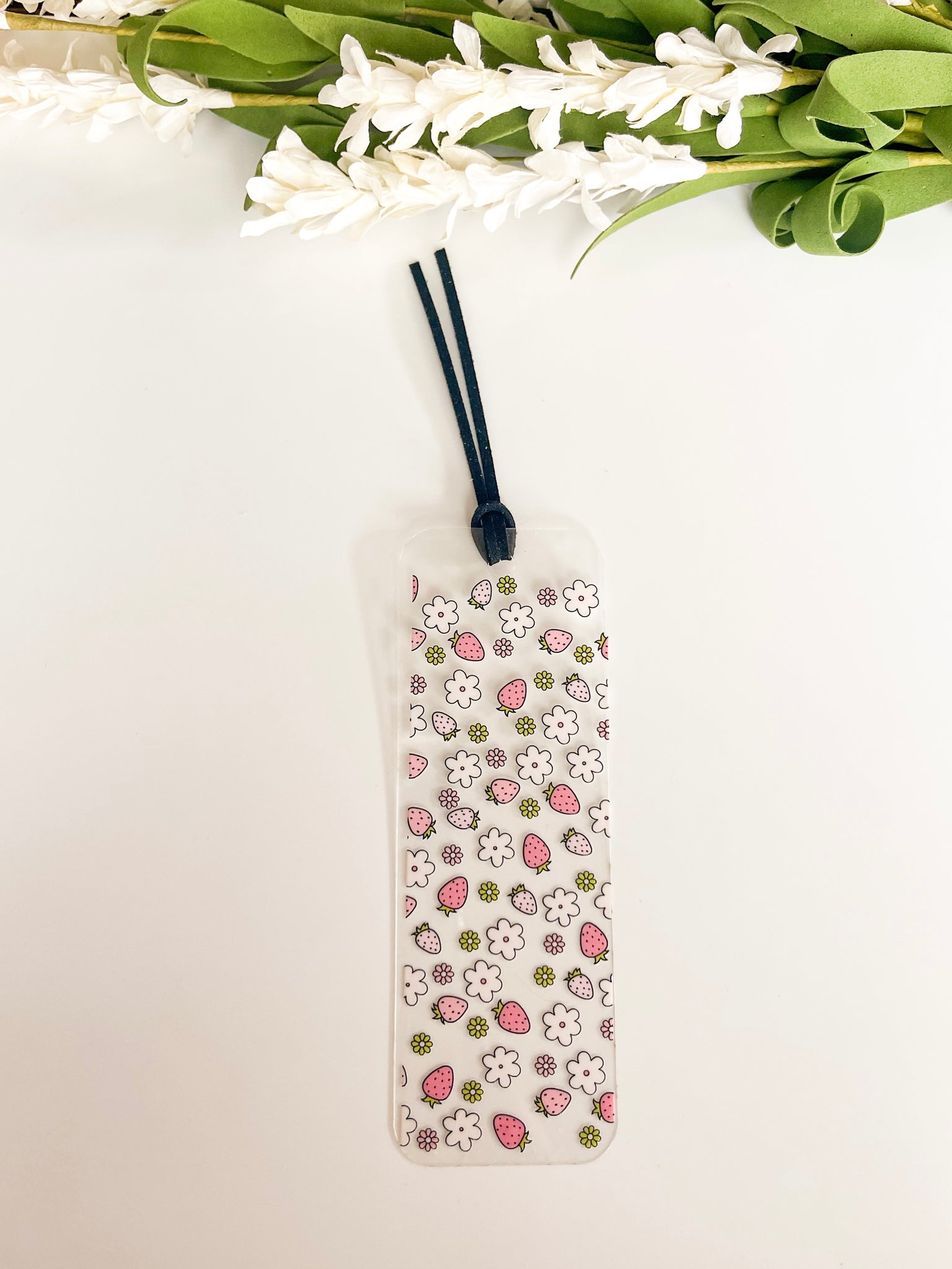 Strawberries & Flowers Acrylic Bookmark