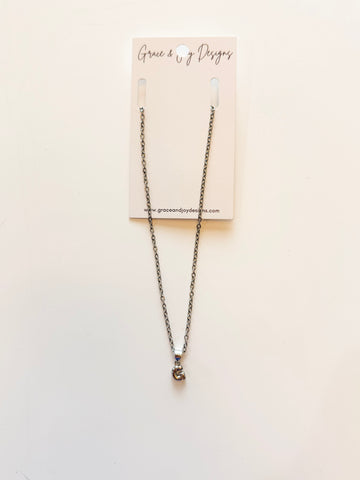 Mini Silver Bubble G Necklace