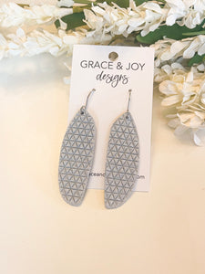 Soft Minty Blue Oblong bar Earrings