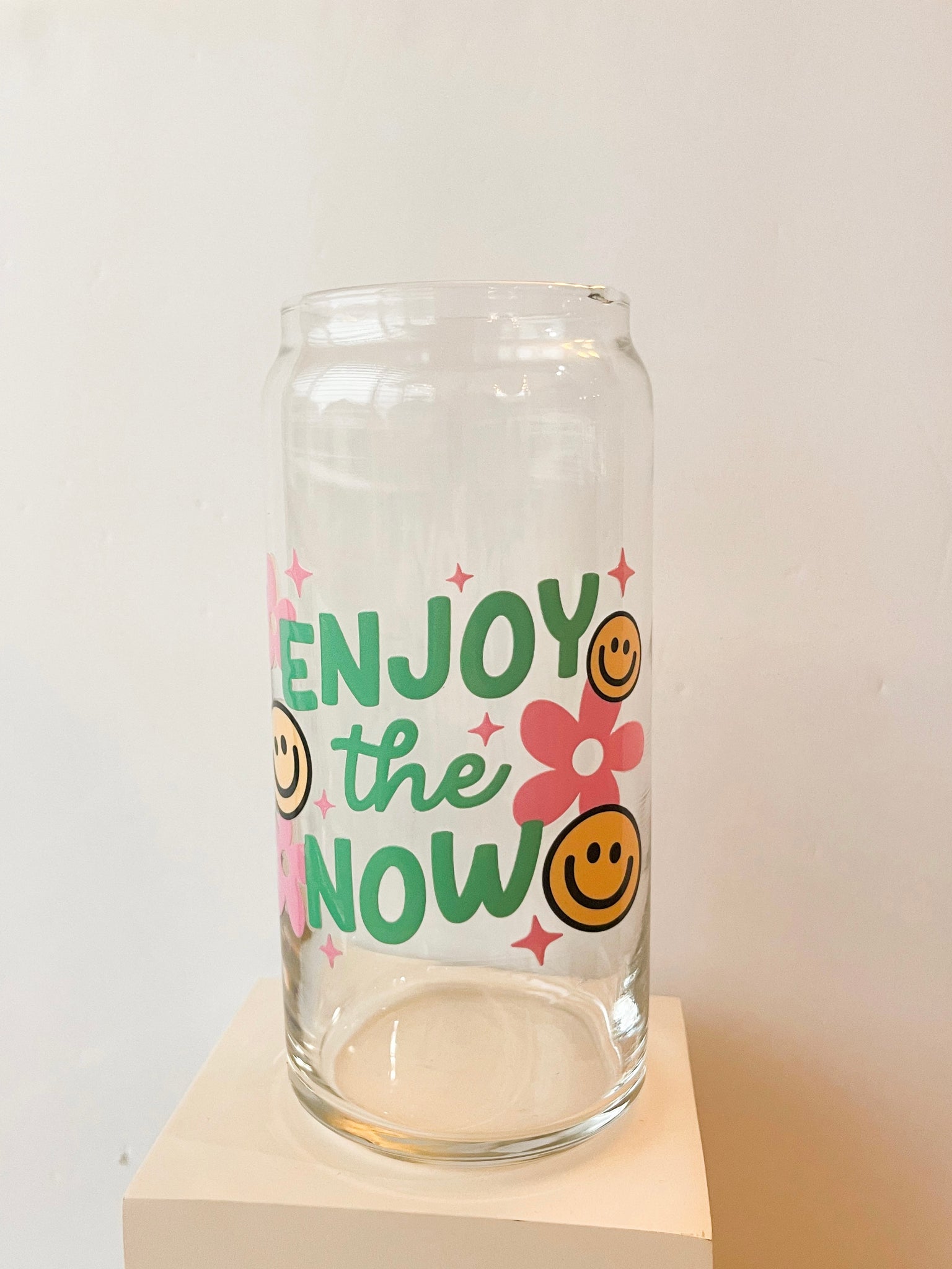 20 oz enjoy the now Can Glass